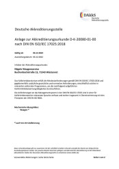Kalibrielabor nach DIN EN ISO/IEC 17025:2008
